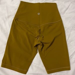 Lululemon mustard align biker shorts - size 2